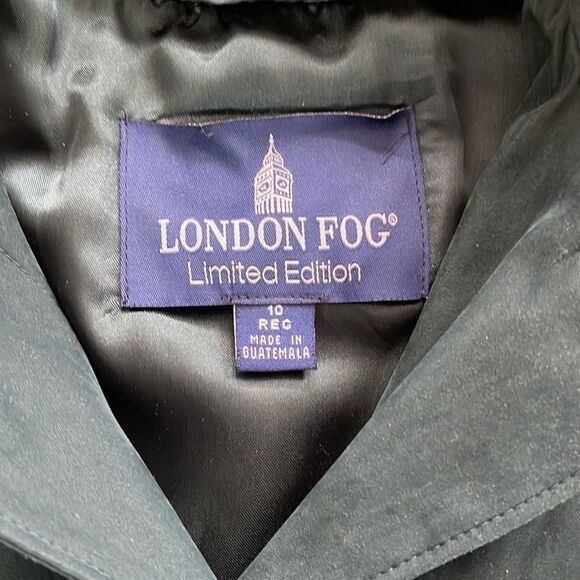 London Fog Green Belted Suede Trench Coat Womens Size 10 - Picture 5 of 9